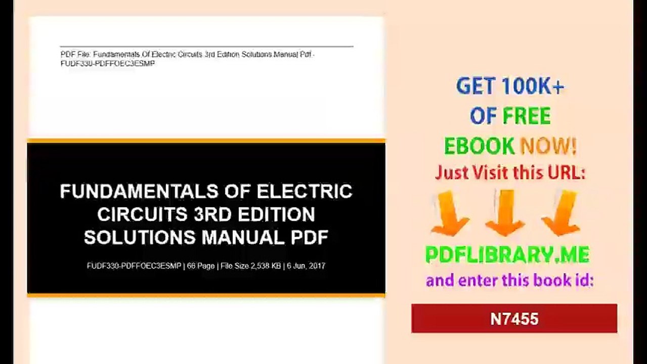 Fundamentals Of Electric Circuits 3rd Edition Solutions Manual Pdf