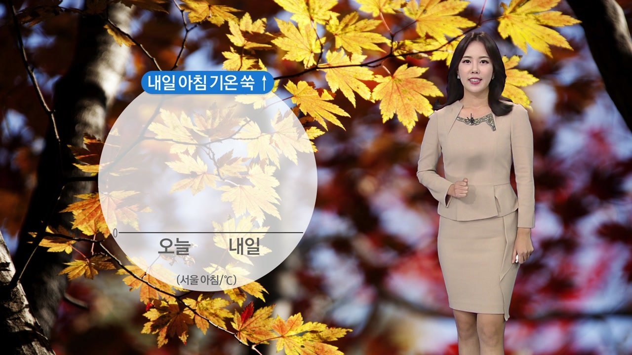 [날씨] 내일 아침 기온 쑥 올라요...낮에는 포근한 가을 날씨 / YTN
