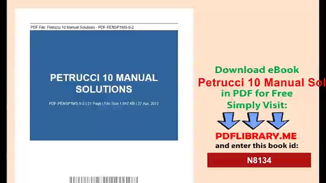 Petrucci 10 Manual Solutions