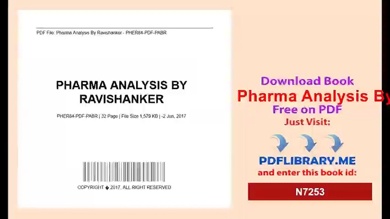 Pharma Analysis By Ravishanker