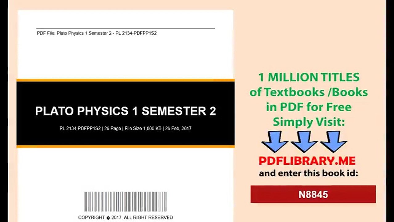 Plato Physics 1 Semester 2