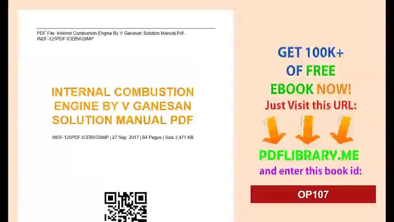 Internal Combustion Engine By V Ganesan Solution Manual Pdf