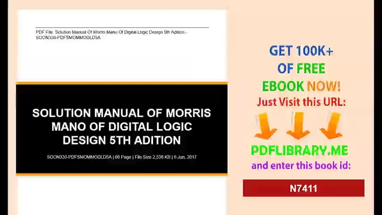 Solution Manual Of Morris Mano Of Digital Logic Design 5th Adition