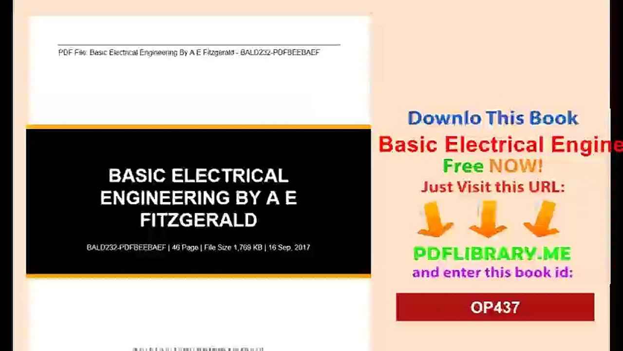 Basic Electrical Engineering By A.E Fitzgerald