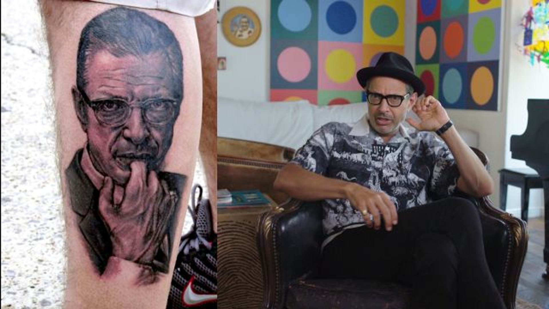 ⁣Jeff Goldblum Rates Tattoos of Jeff Goldblum