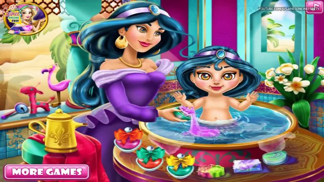 Baby Princess Ladybug, Aurora, Moana, Jasmine, Elsa, Anna, Rapunzel - Baby Bath Games for Kids