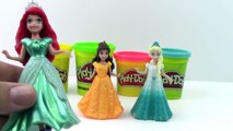 Play Doh Sparkle Disney Princess Dresses Ariel Elsa Magiclip Rainbow Clay Episode 2 ToyBoxMagic