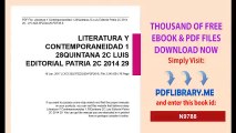 Literatura Y Contemporaneidad 1 28QuintanaC Luis. Editorial Patria