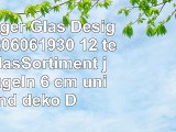 Thüringer Glas Design A01206061930 12 teilig GlasSortiment je 6 Kugeln 6 cm uni und