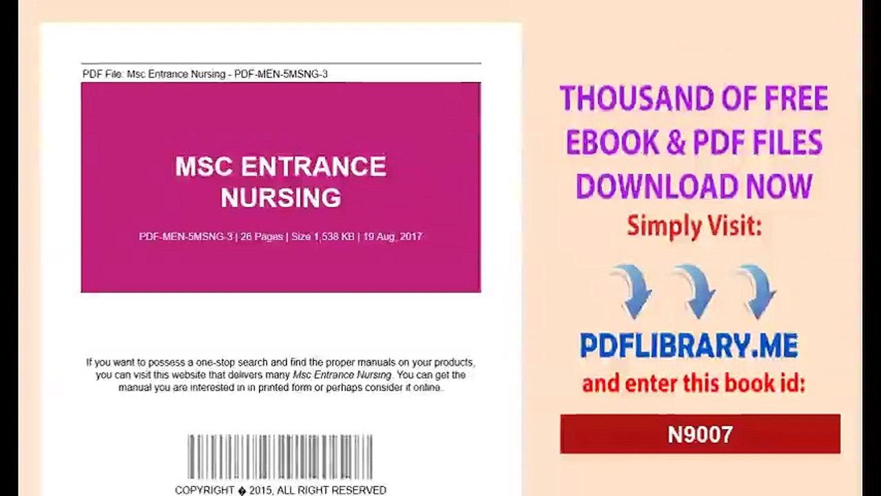 Msc Entrance Nursing