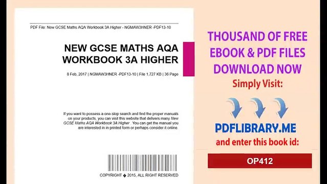 New GCSE Maths AQA Workbook Higher