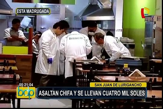 San Juan de Lurigancho: asaltan chifa y se llevan 4 mil soles