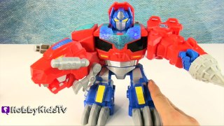 GIANT FIRE TRUCK Surprise! Rescue Bot Transformers HobbyTiger by HobbyKidsTV
