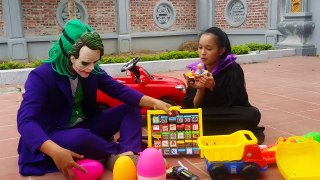 Joker vs Witch Pranks Frozen Elsa and Deadpool W/ Deadpool Driving Toy Car