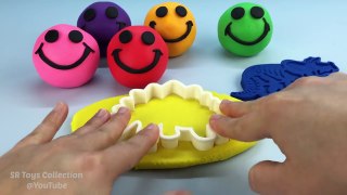 Play Doh Smiley Face with Dinosaur Fossil Stampers Fun and Creative for Kids