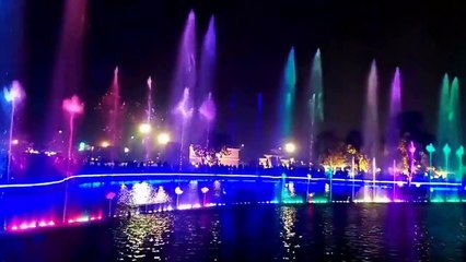 Greater IQbal Park First Water Dance Fountain Show in Lahore Pakistan