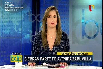 Cierran tramo de la avenida Zarumilla por obras de la Línea Amarilla