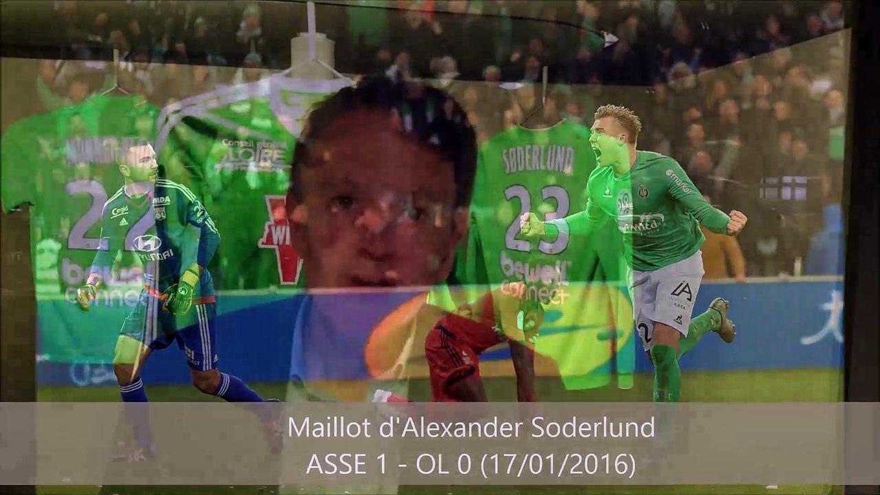 Derby ASSE - OL : le maillot de Soderlund du derby de 2016
