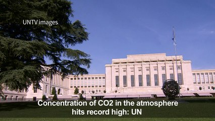 Concentration of CO2 in atmosphere hits record high: UN