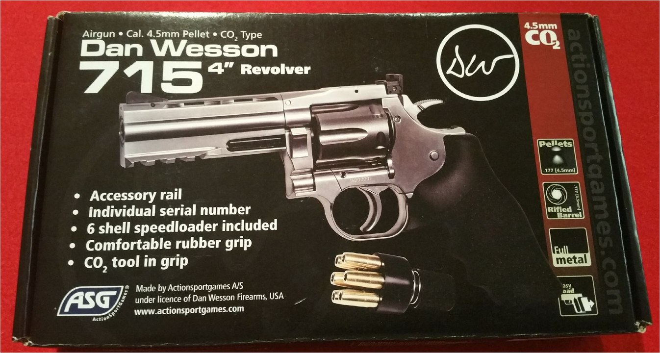 ASG Dan Wesson 715 4' .177 CO2 Pellet Revolver Review / Schusstest deutsch / german