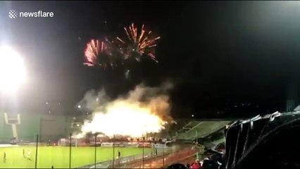 Sarajevo Ultras unleash fireworks at 30th anniversary game