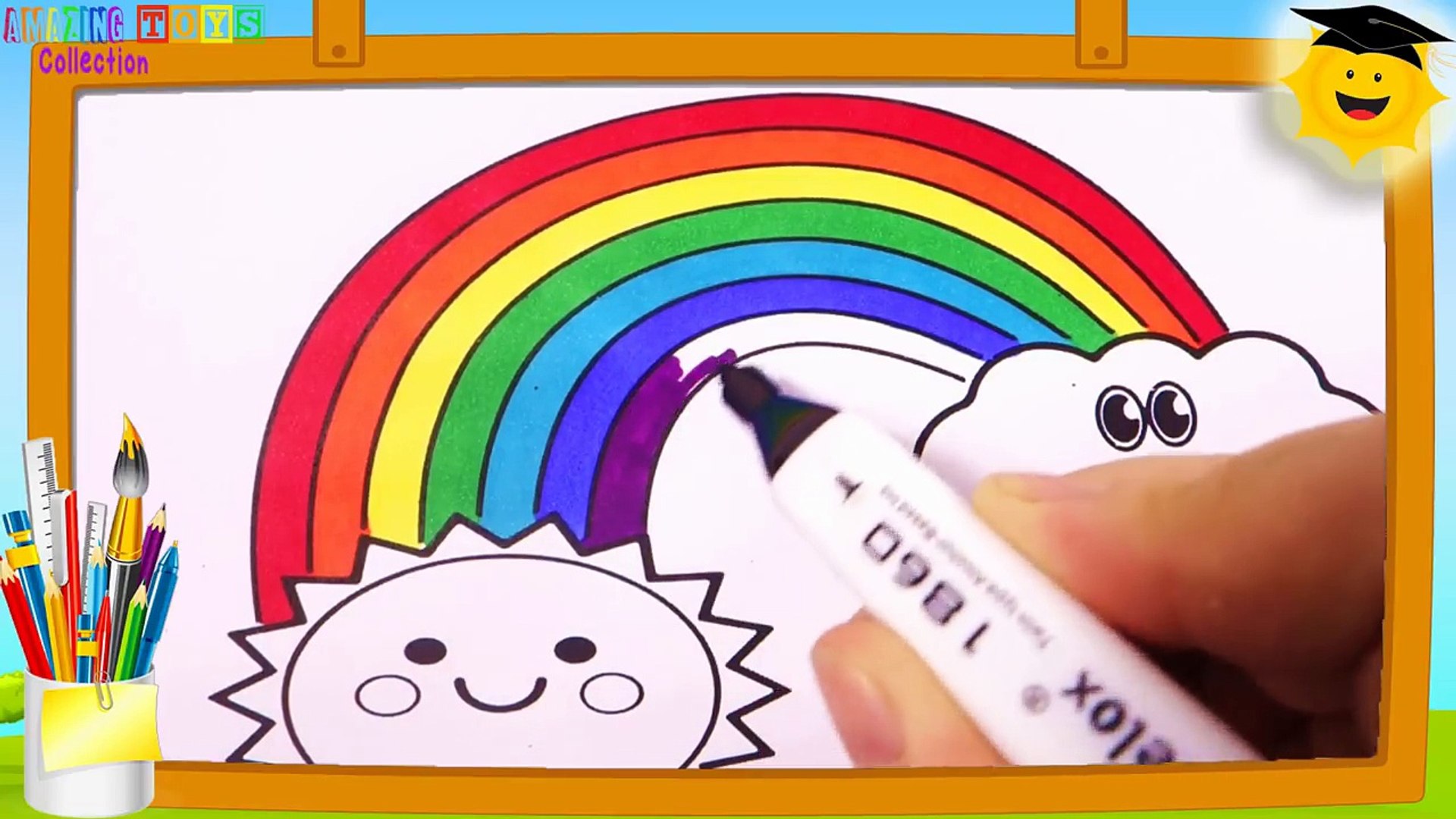 Como Dibujar y Colorear Rainbow de Arco Iris - Dibujos Para Niños - Draw  Colors – Видео Dailymotion