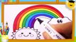 Como Dibujar y Colorear Rainbow de Arco Iris - Dibujos Para Niños - Draw Colors