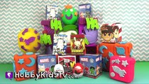 Mega Blind Box Kinder Egg Surprise! Play-Doh Kidrobot and with Spider-Man Lego Minifig HobbyKidsTV