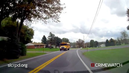 Automobile Overtaking School Bus During Stop