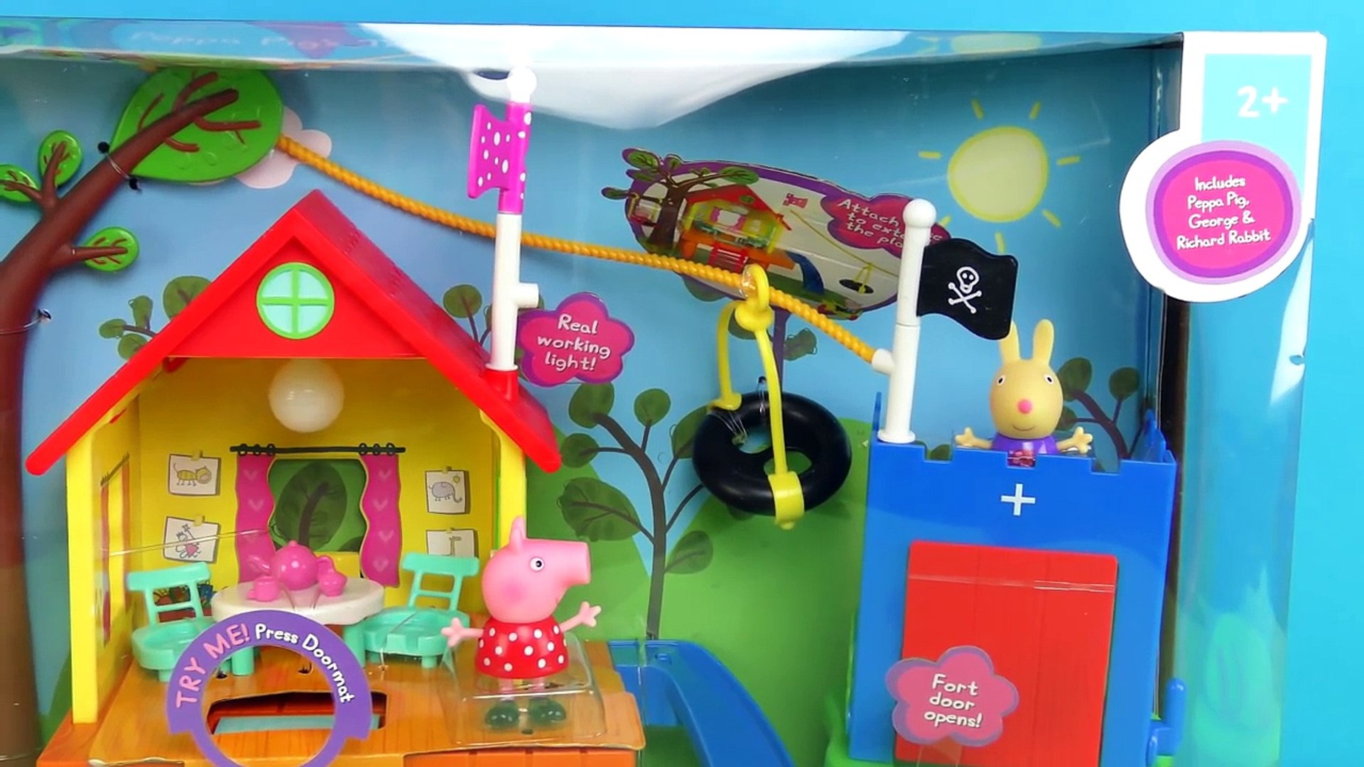 peppa pig's treehouse and george's fort playset