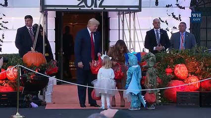 President Trump and the First Lady participate in Halloween at the White House.