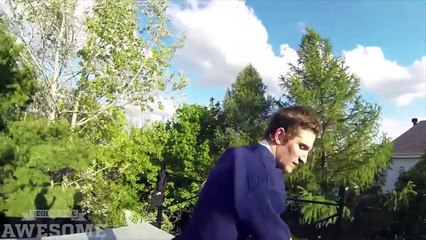 Next level trampoline wall tricks! _ People are Awesome