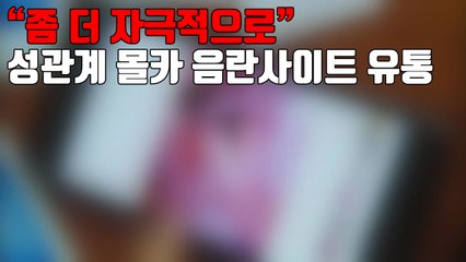 [자막뉴스] "좀 더 자극적으로" 성관계 몰카 음란사이트 유통 / YTN