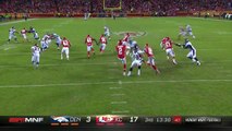 Denver Broncos wide receiver Isaiah McKenzie muffs punt, Kansas City Chiefs wide receiver De'Anthony Thomas recovers for Chiefs in red zone