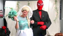 Spiderman and Elsa get married to Joker?! Snow white and baby Elsa and Disney Princesses wedding