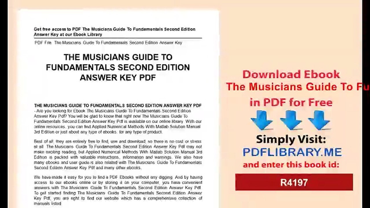 The Musicians Guide To Fundamentals Second Edition Answer Key