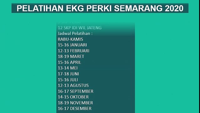 0817-0825-883 Registrasi Pelatihan EKG PERKI SEMARANG 2020