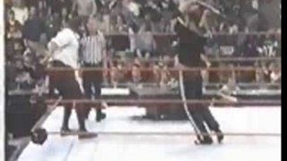 WWF - The Rock Hits Himself with a Chair