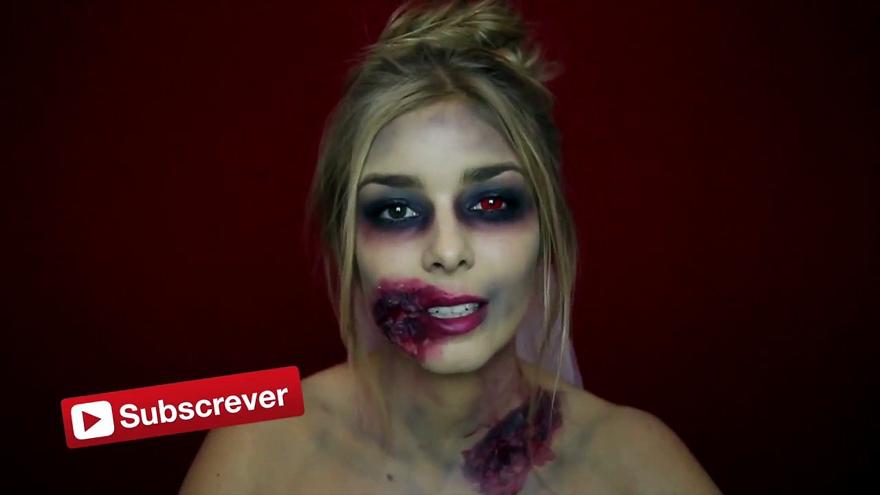 HALLOWEEN 2017 ZOMBIE BRIDE HAIR & MAKEUP TUTORIAL | Alice Trewinnard