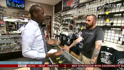 Gunshop owner confronts BBC liberal, I know exactly what you are trying to do