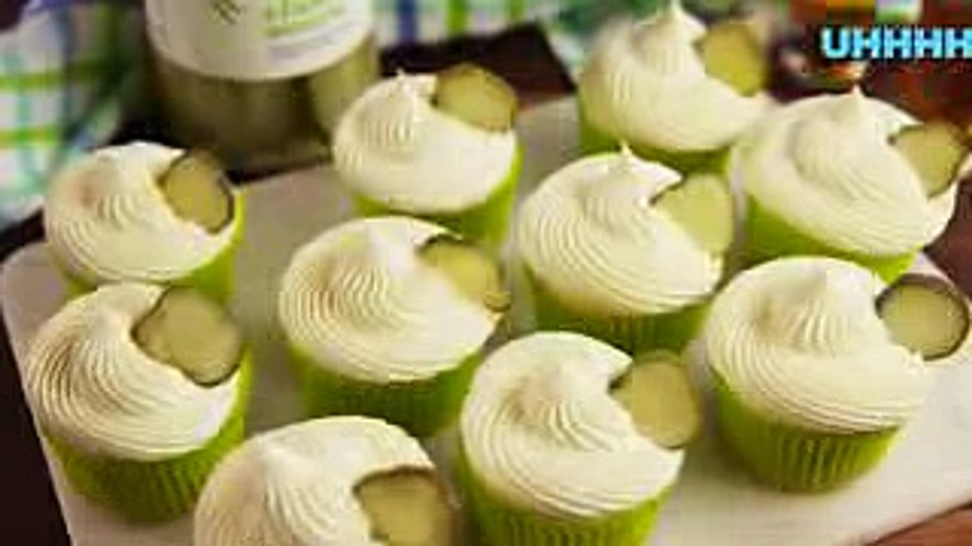⁣How to Make Pickle Cupcakes  Recipe  Delish