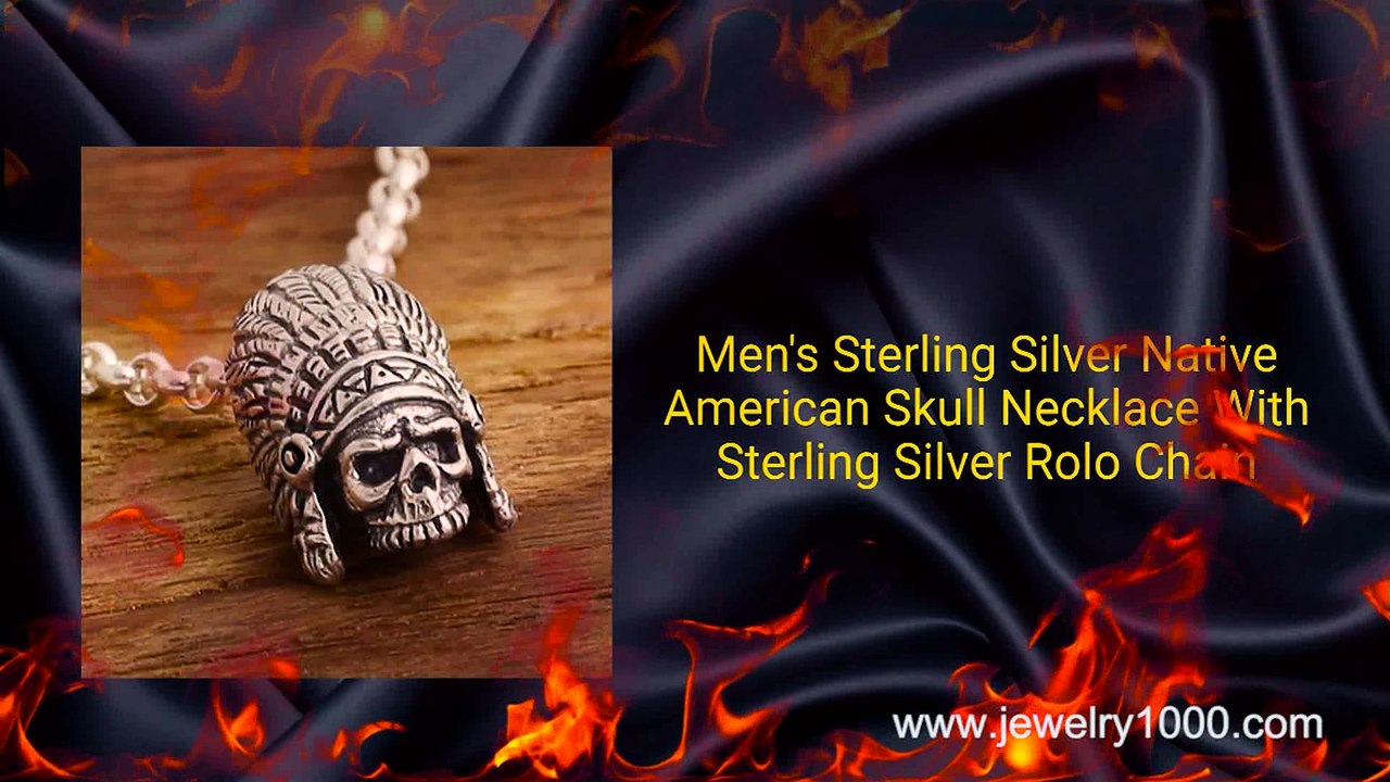 Top 10 Styles of Mens silver skull necklace for this Halloween.
