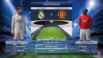 PES new Gameplay español Real Madrid vs Manchester United