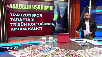 Trabzonspor taraftarı, sevinçten amuda kalktı