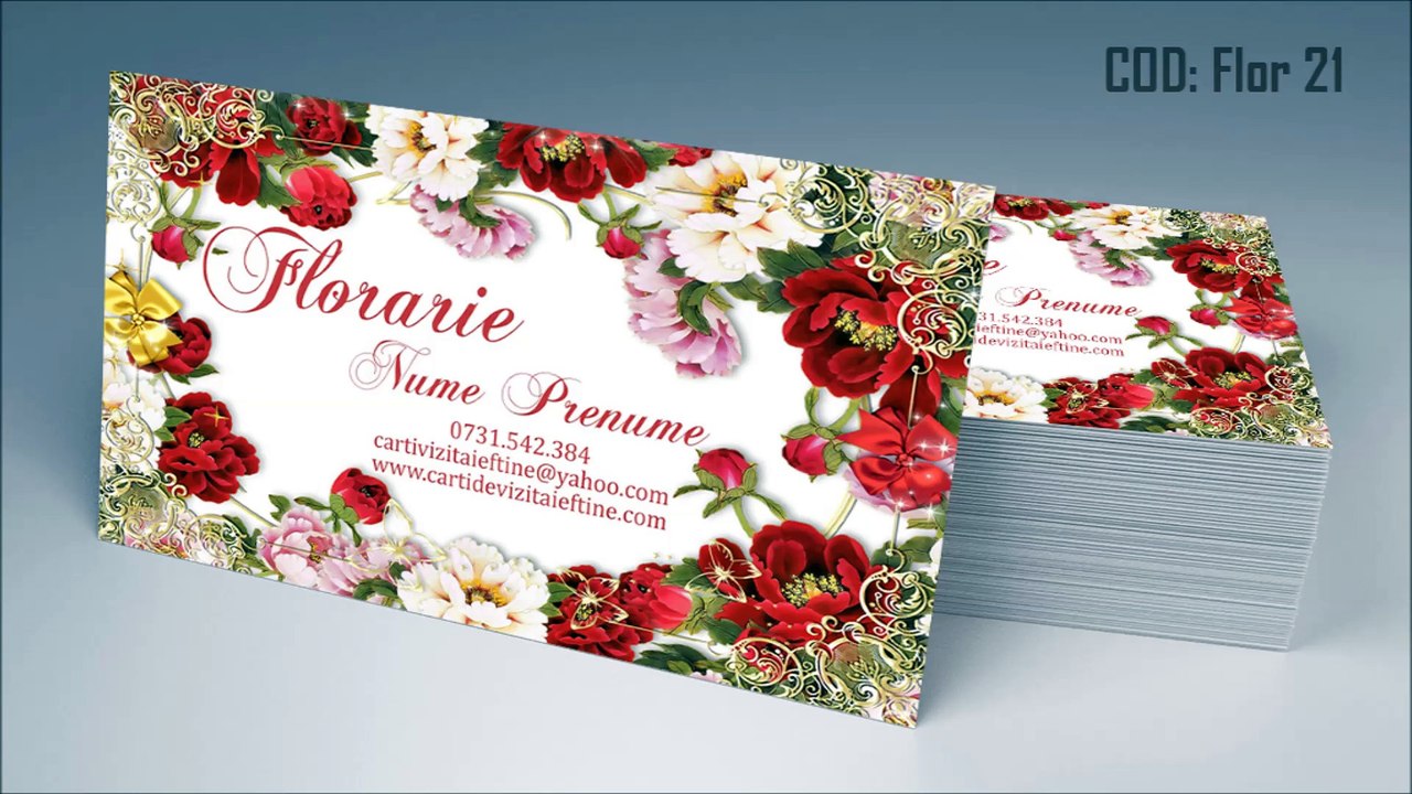 Carti de vizita Florarie Ornamente florale by CDVi