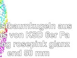 Christbaumkugeln aus Glas von KSD 6er Packung rosepink glänzend 50 mm