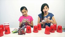 Cup Challenge | SHOPKINS Minecraft Super Heroes Disney Tsum Tsum Deadpool | Blind Bag Monday Ep52
