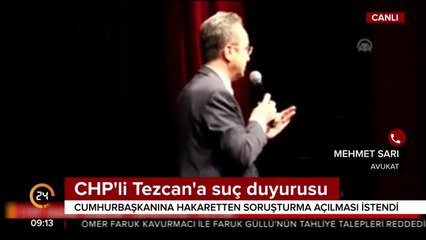 CHP'li Tezcan'dan Erdoğan'a hakaret