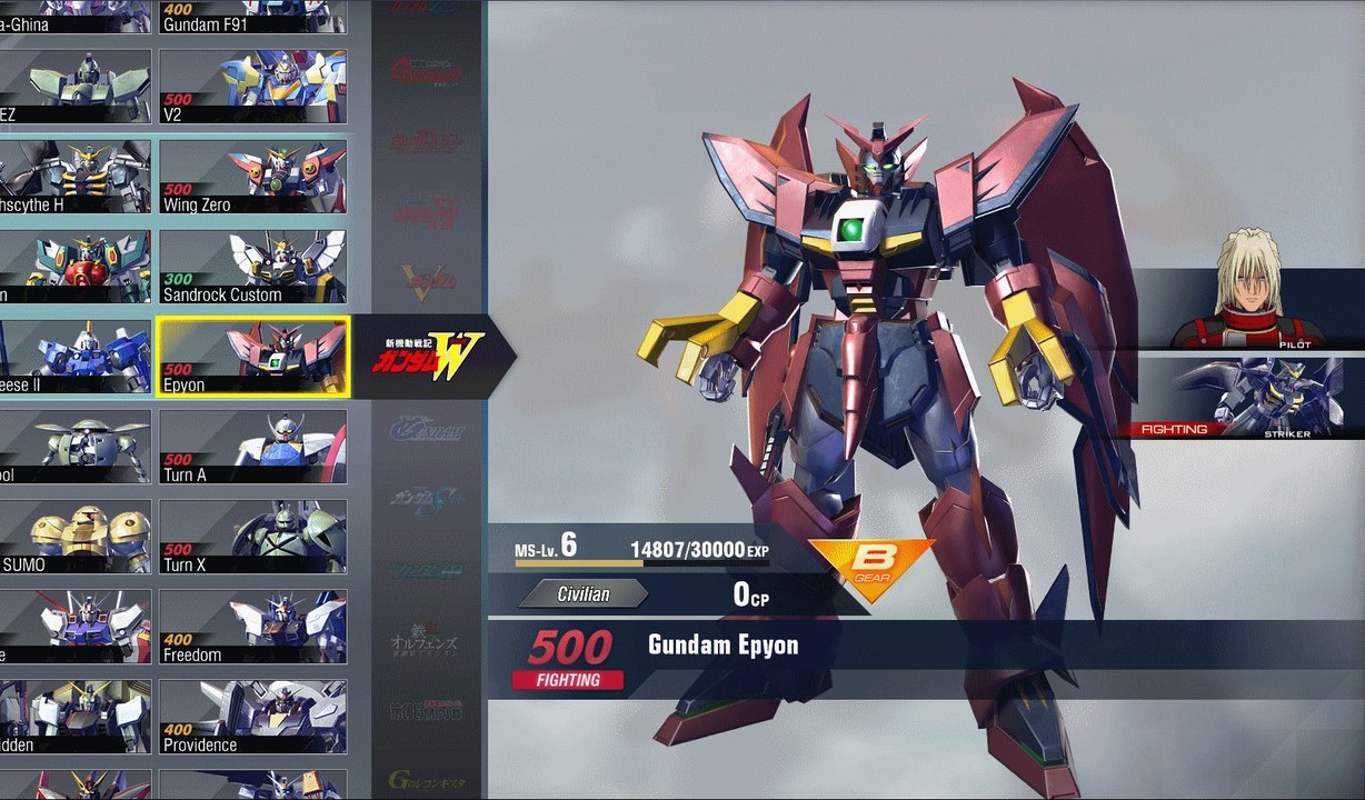 Gundam Versus Combo Guide - Epyon