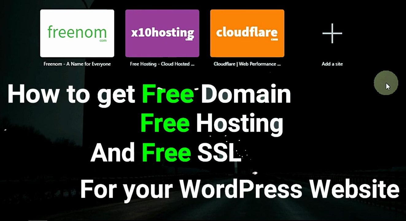 Free Domain, Hosting, and SSL on a WordPress Website 2017